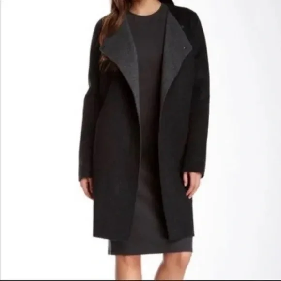 NWOT Vince $675 Two Tone Asymmetrical Wool Coat - Picture 2 of 2